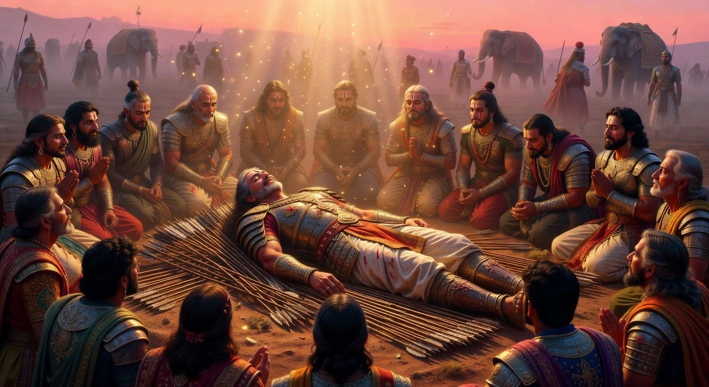 Bhishma sobre o leito de flechas