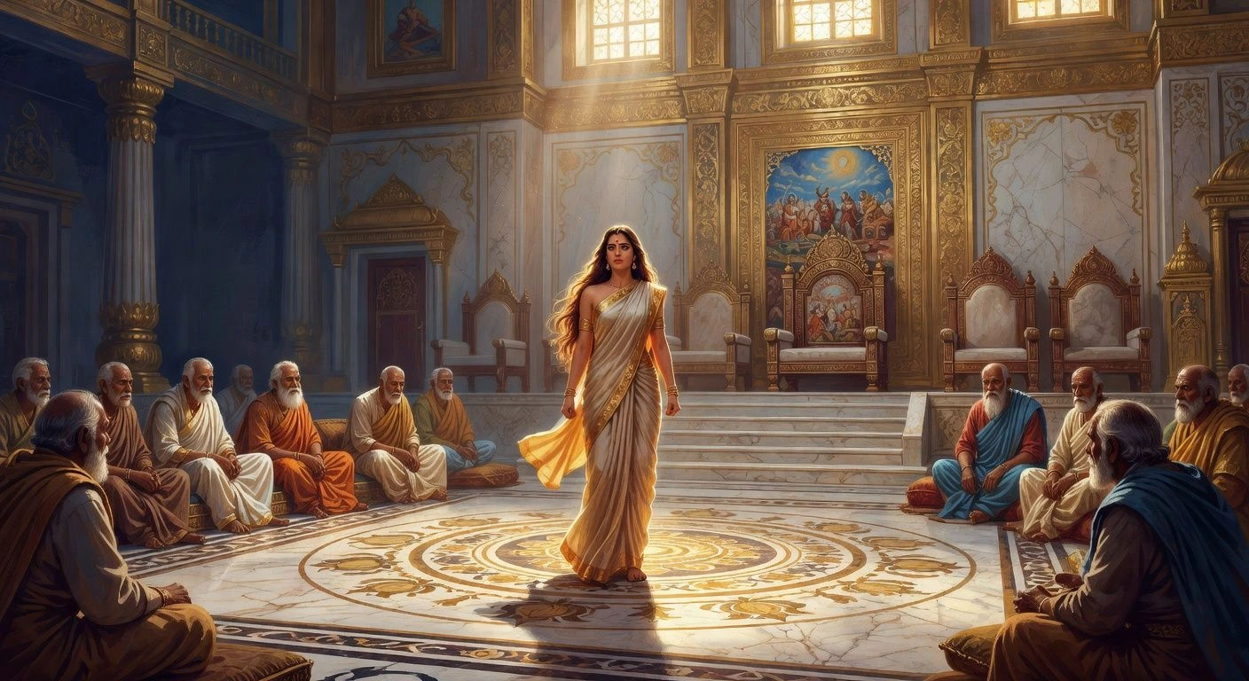 Draupadi en la corte real
