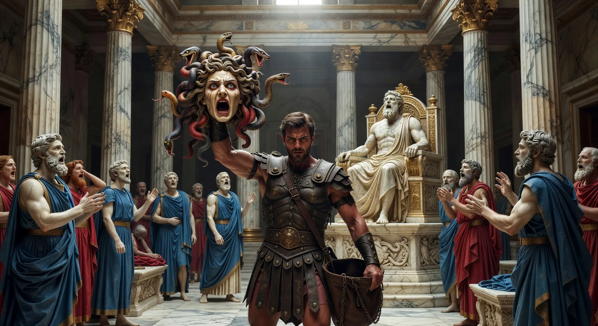 The gorgon head as weapon