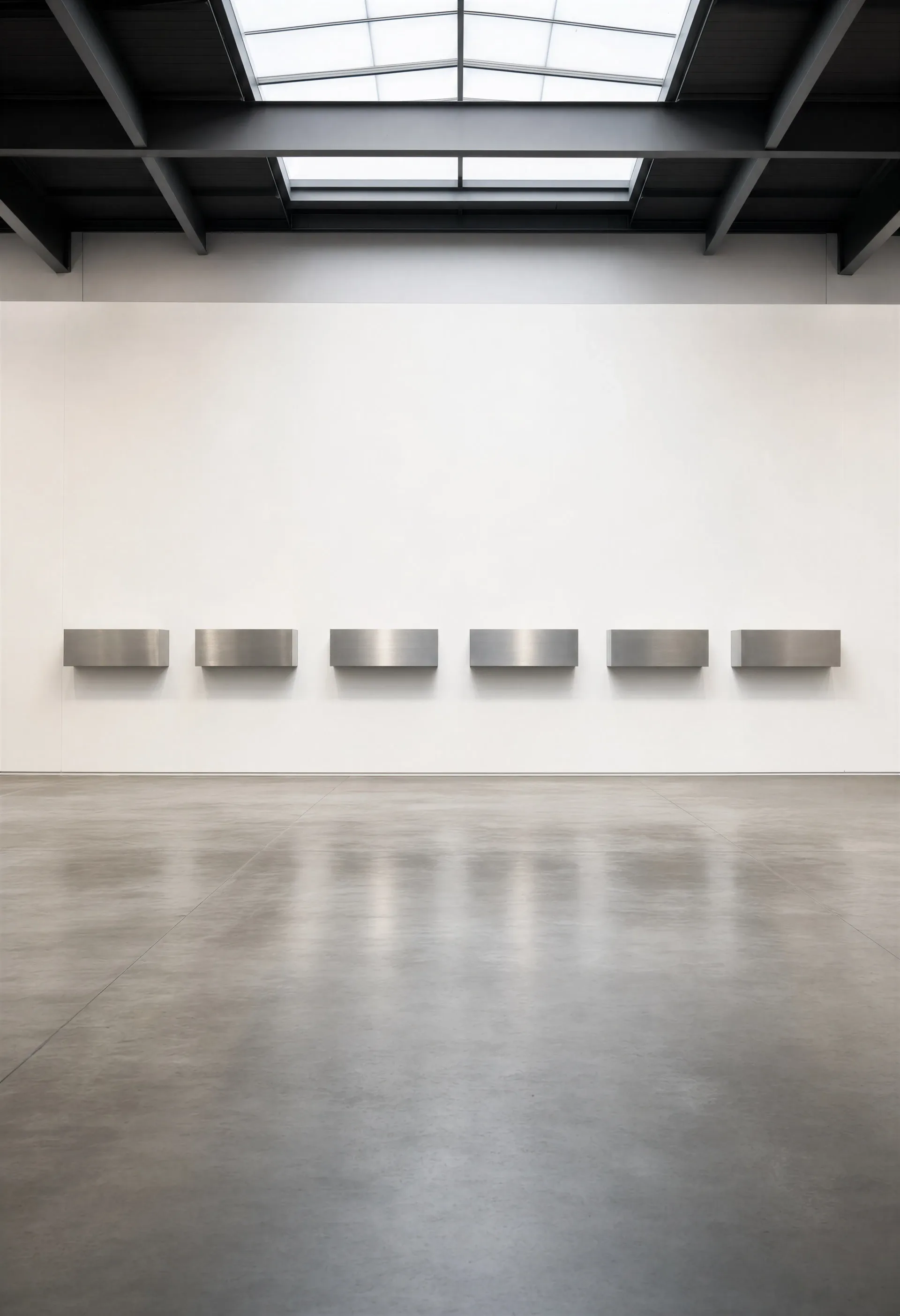 Gallery interior with a single Judd row