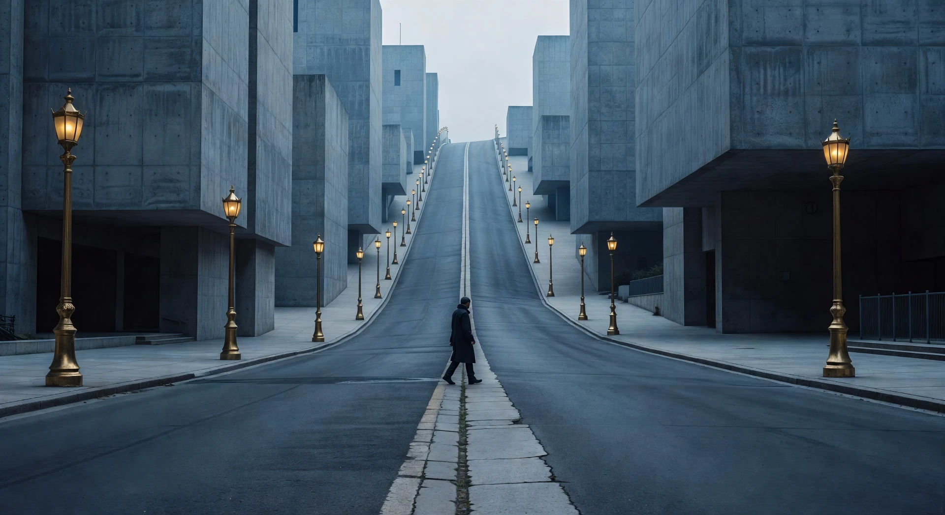 Folding city street in geometric inversion