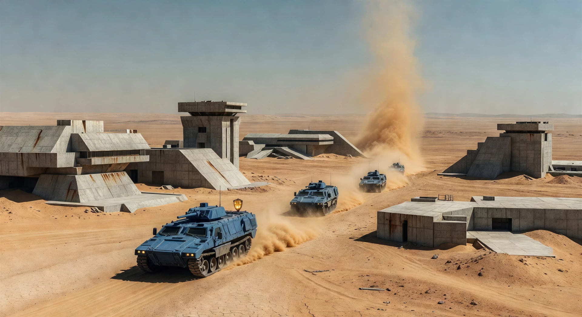 IMAX-scale desert convoy