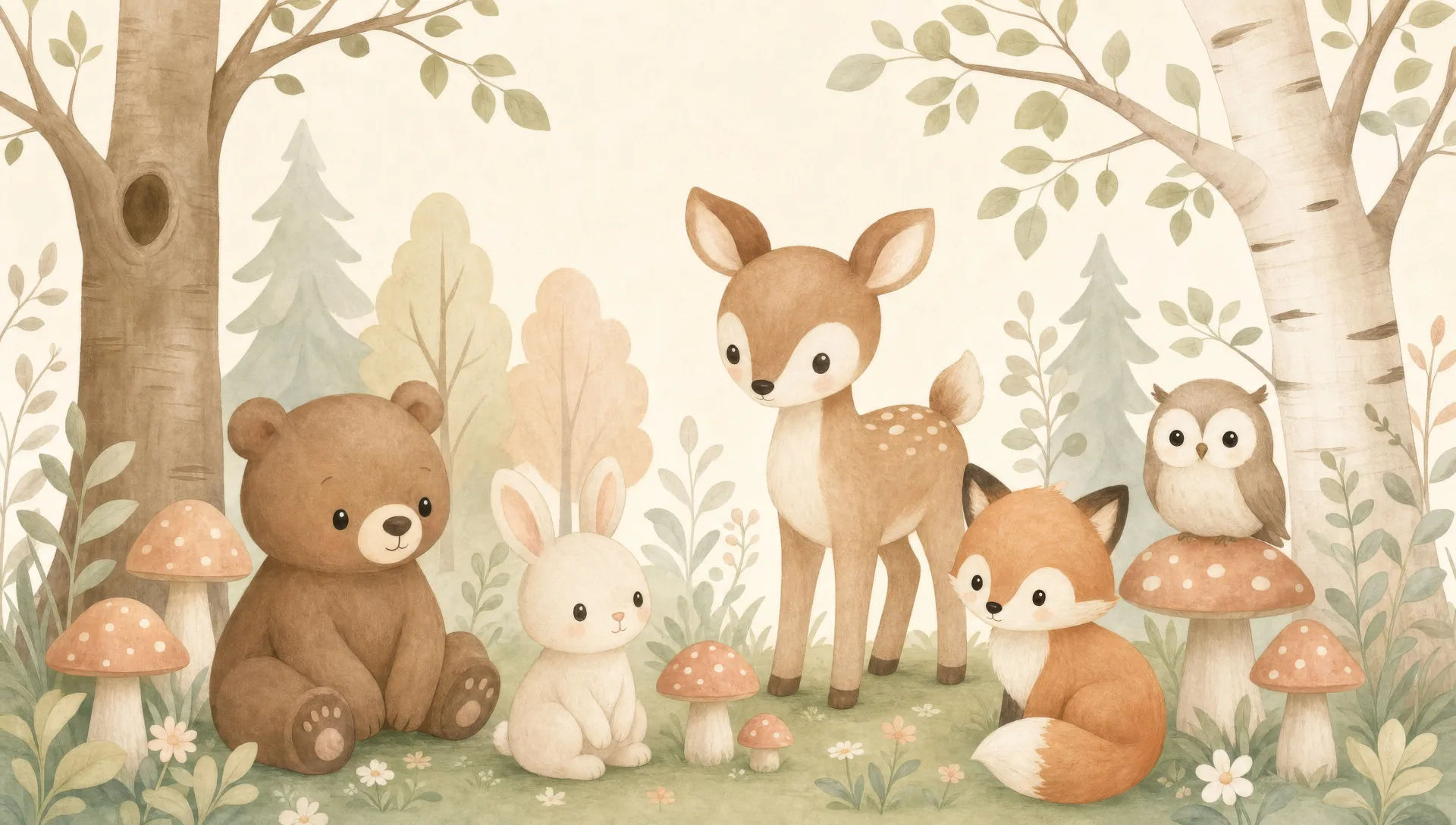Woodland-friends print