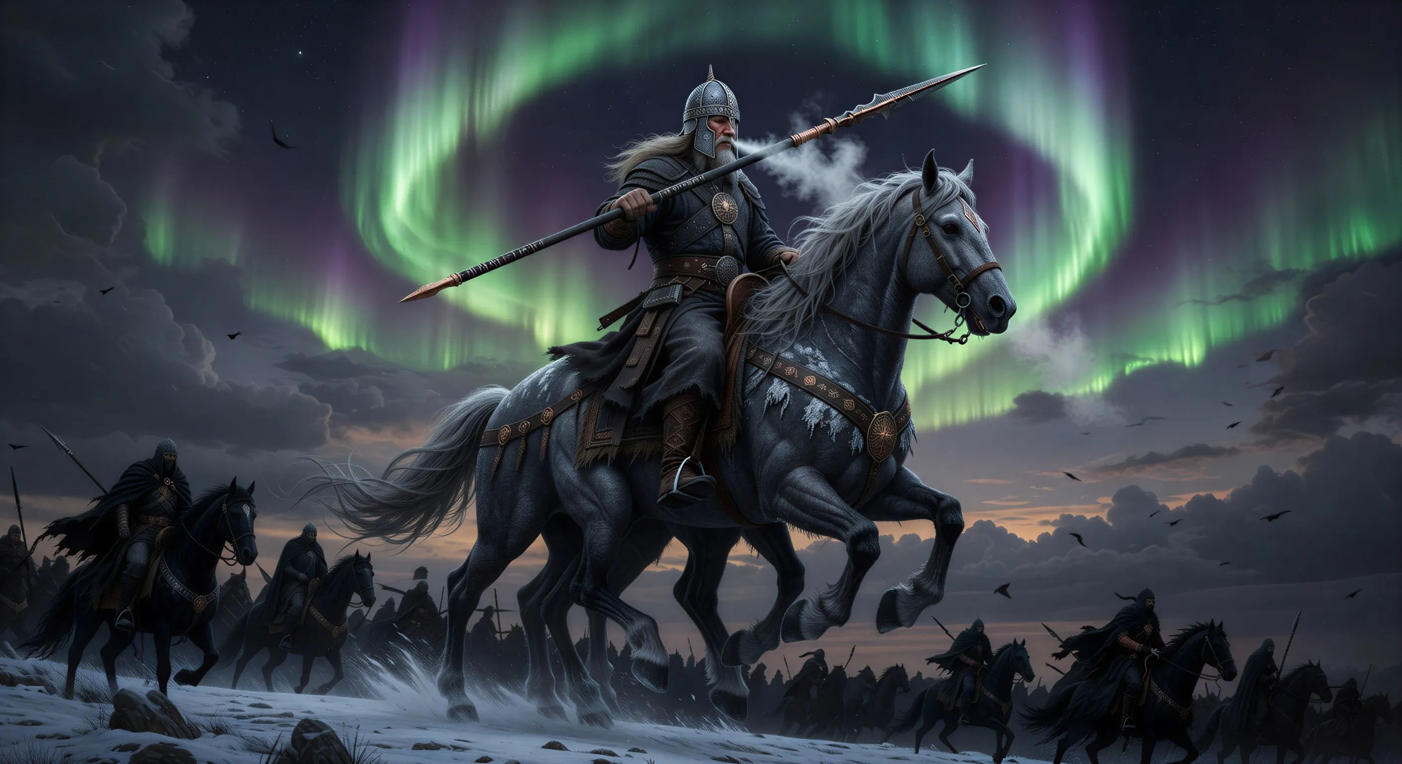 Sleipnir en el cielo nocturno