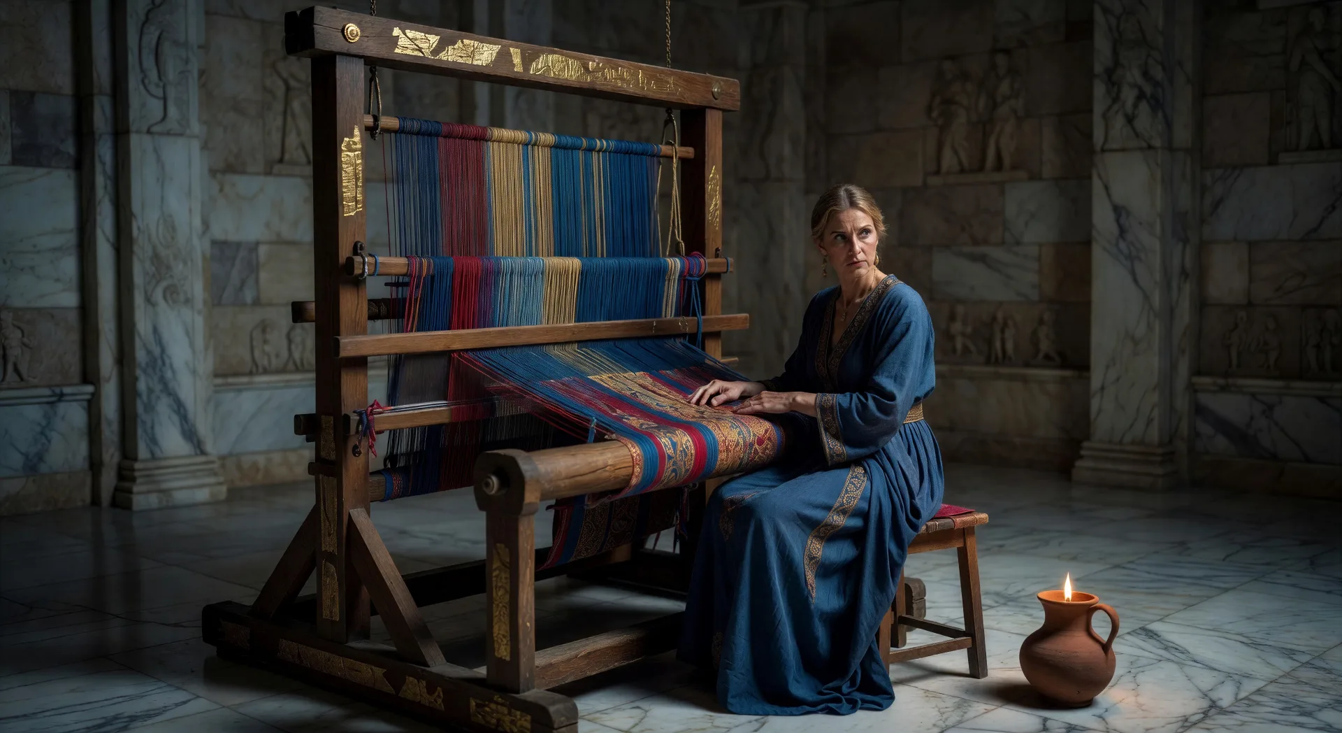 Penelope at the loom