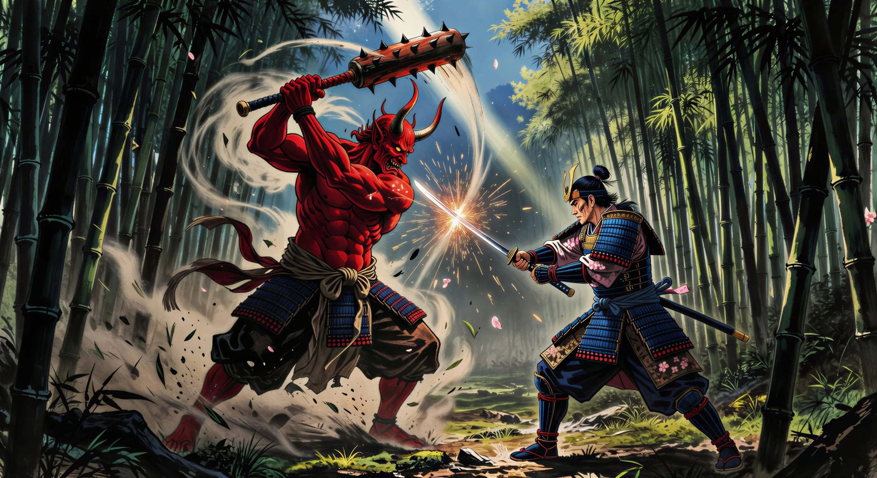 Oni vs samurai duel