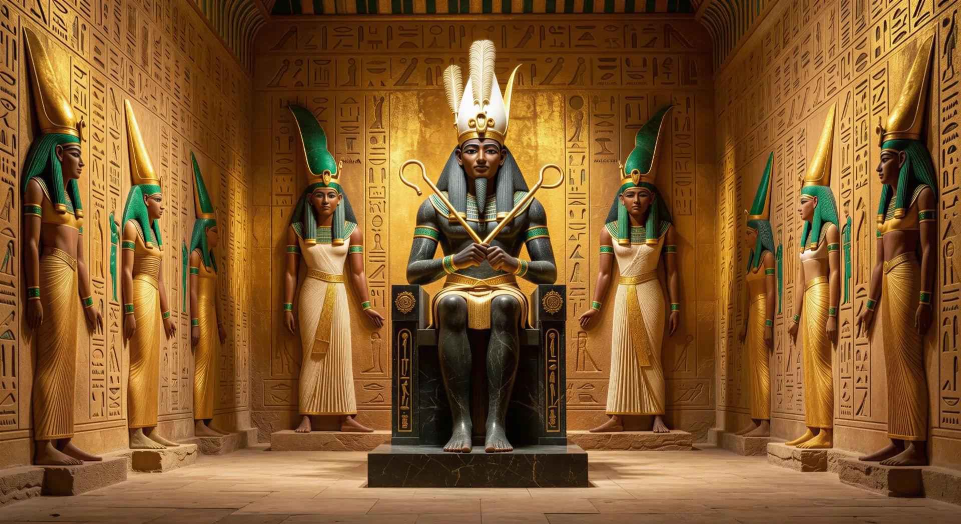Osiris no trono da Duat