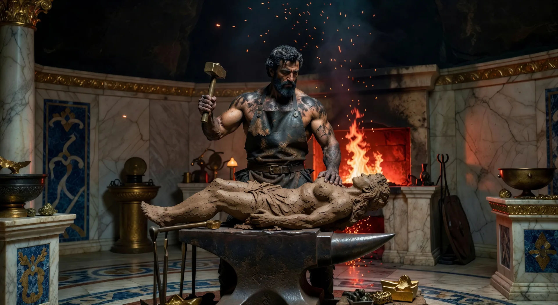 Hephaestus formt Pandora