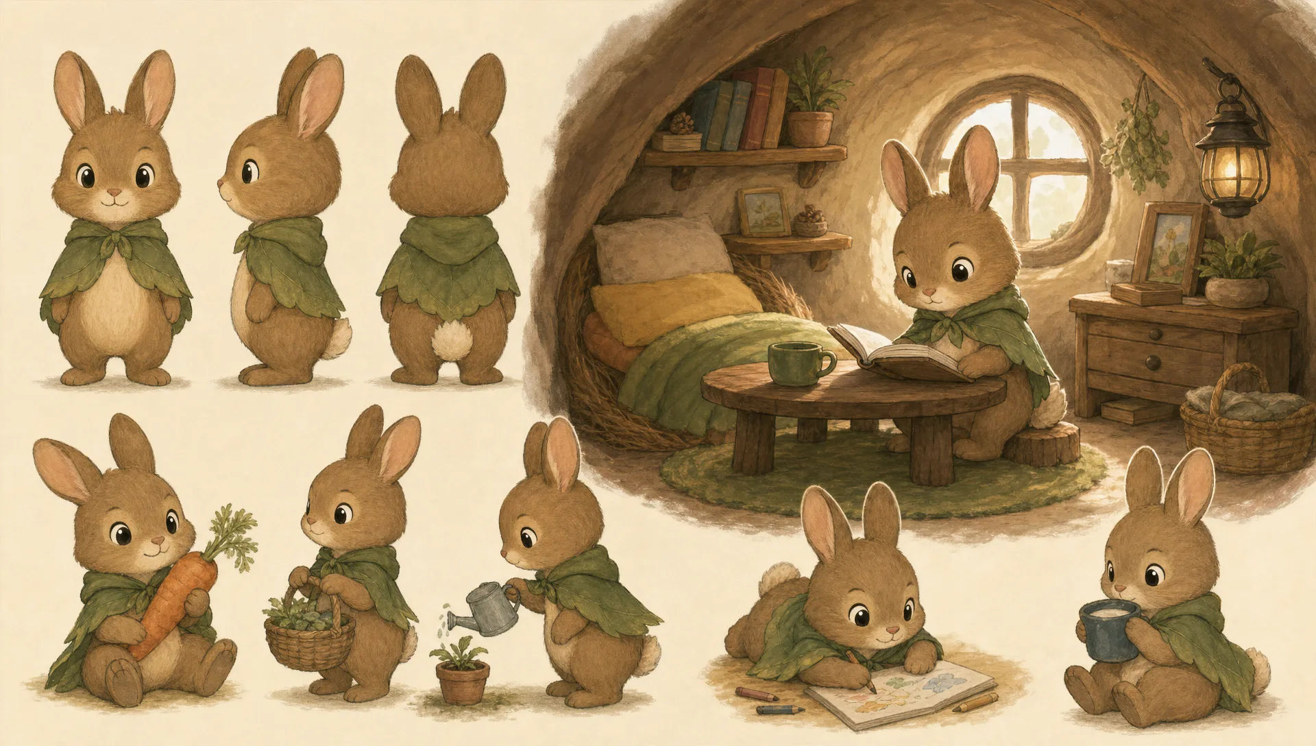 The character at home