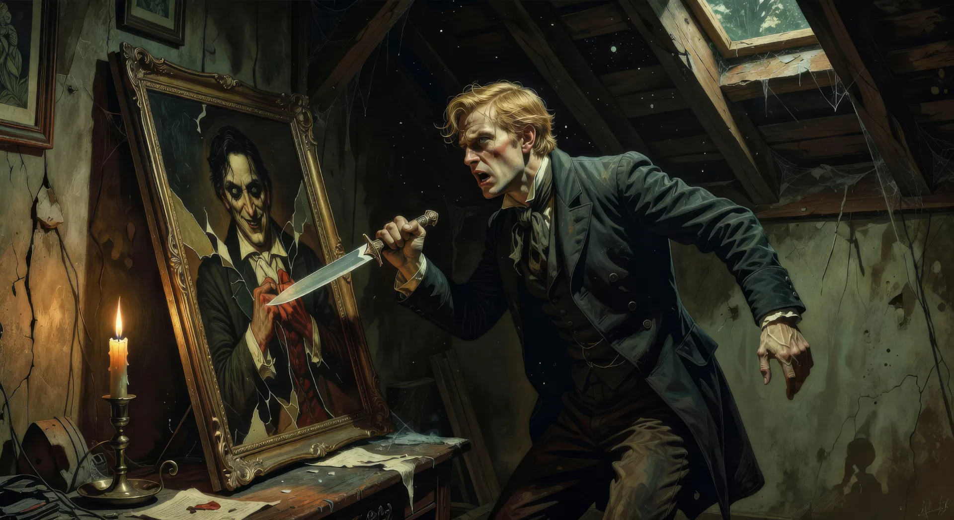 The knife in the portrait
