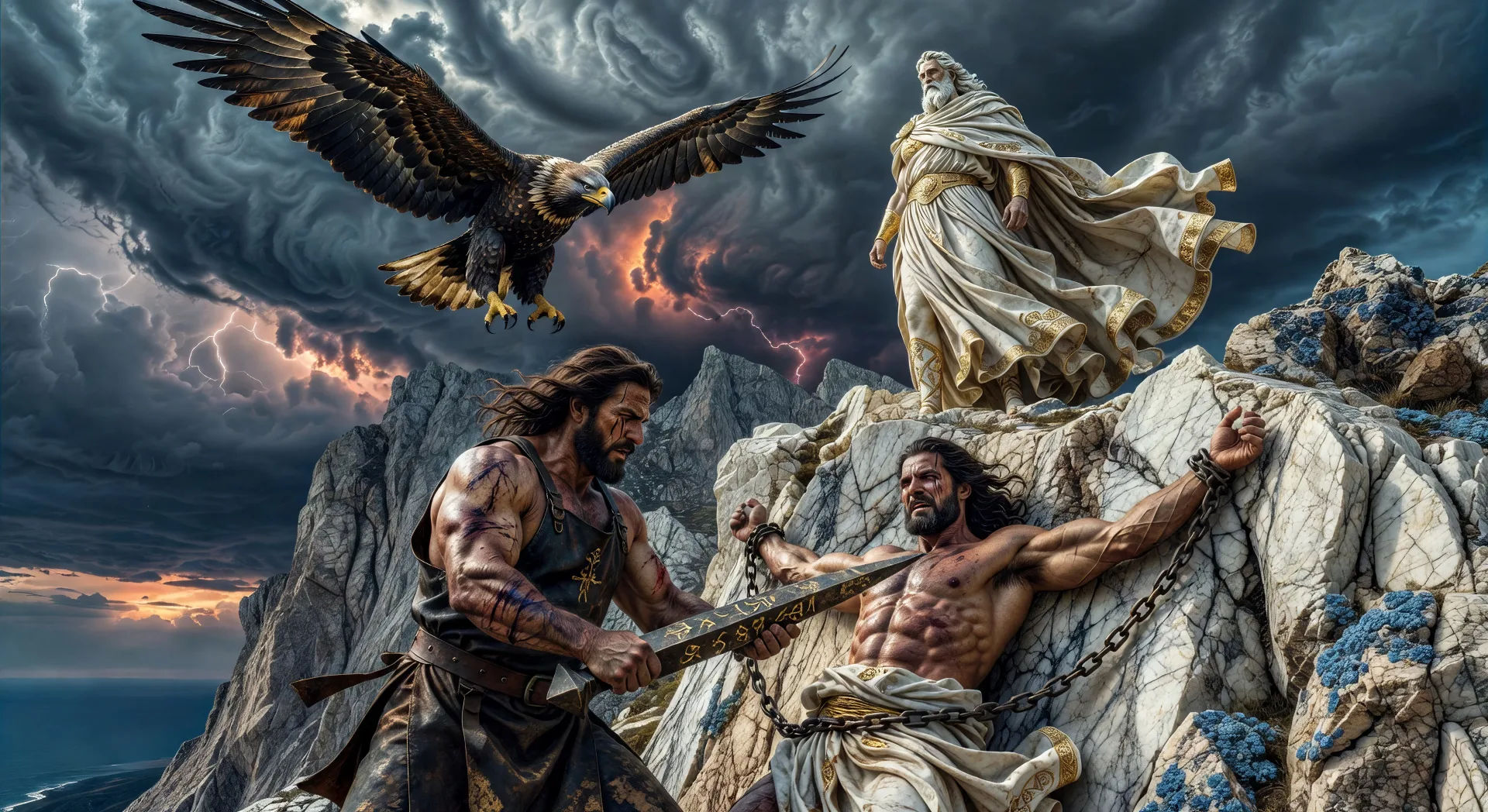 Prometheus chained to the Caucasus