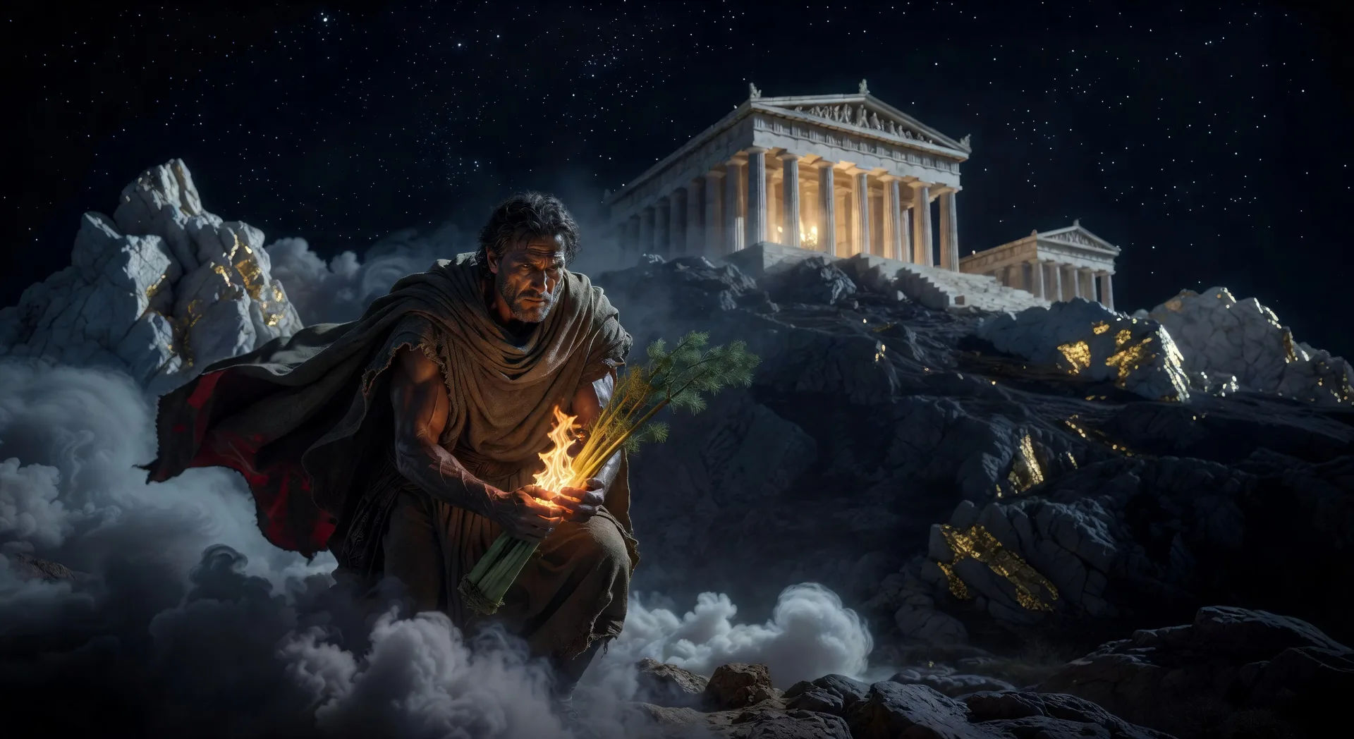 Prometheus steals fire