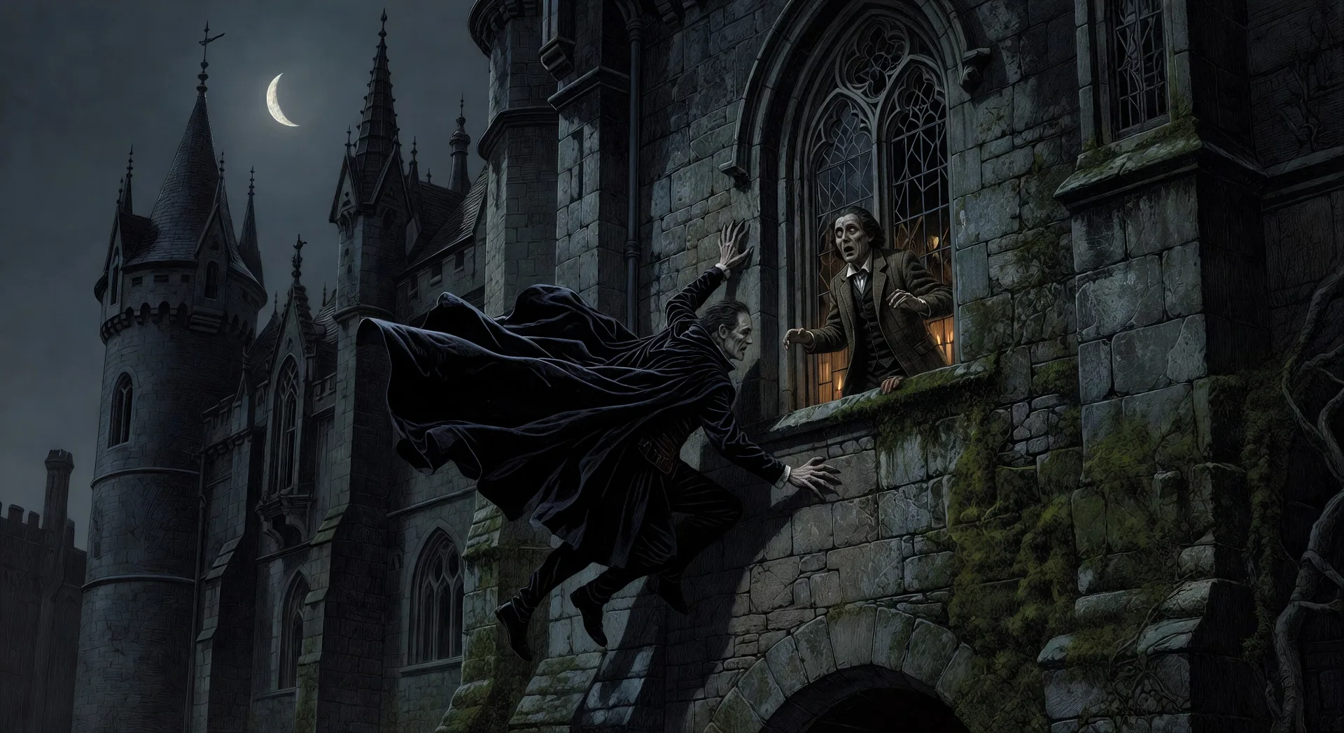 Dracula on the Carpathian wall