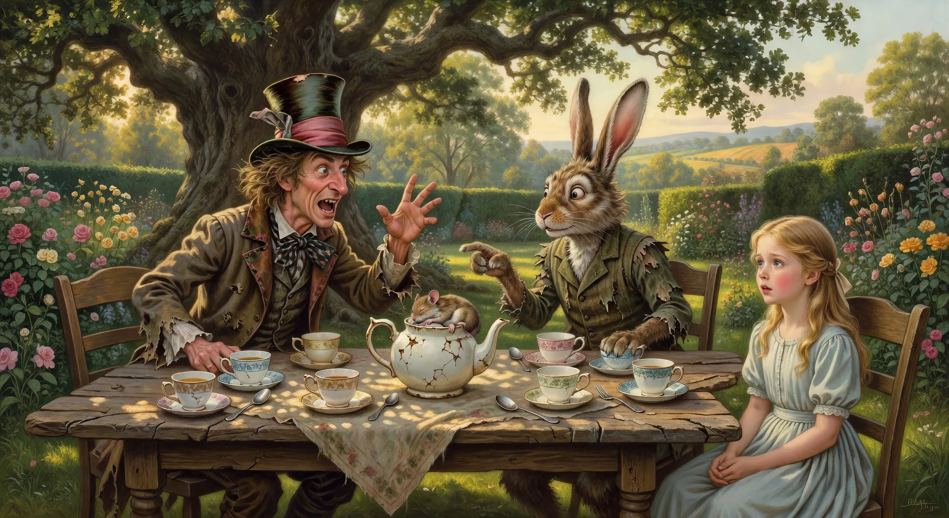 The Mad Hatter's tea party