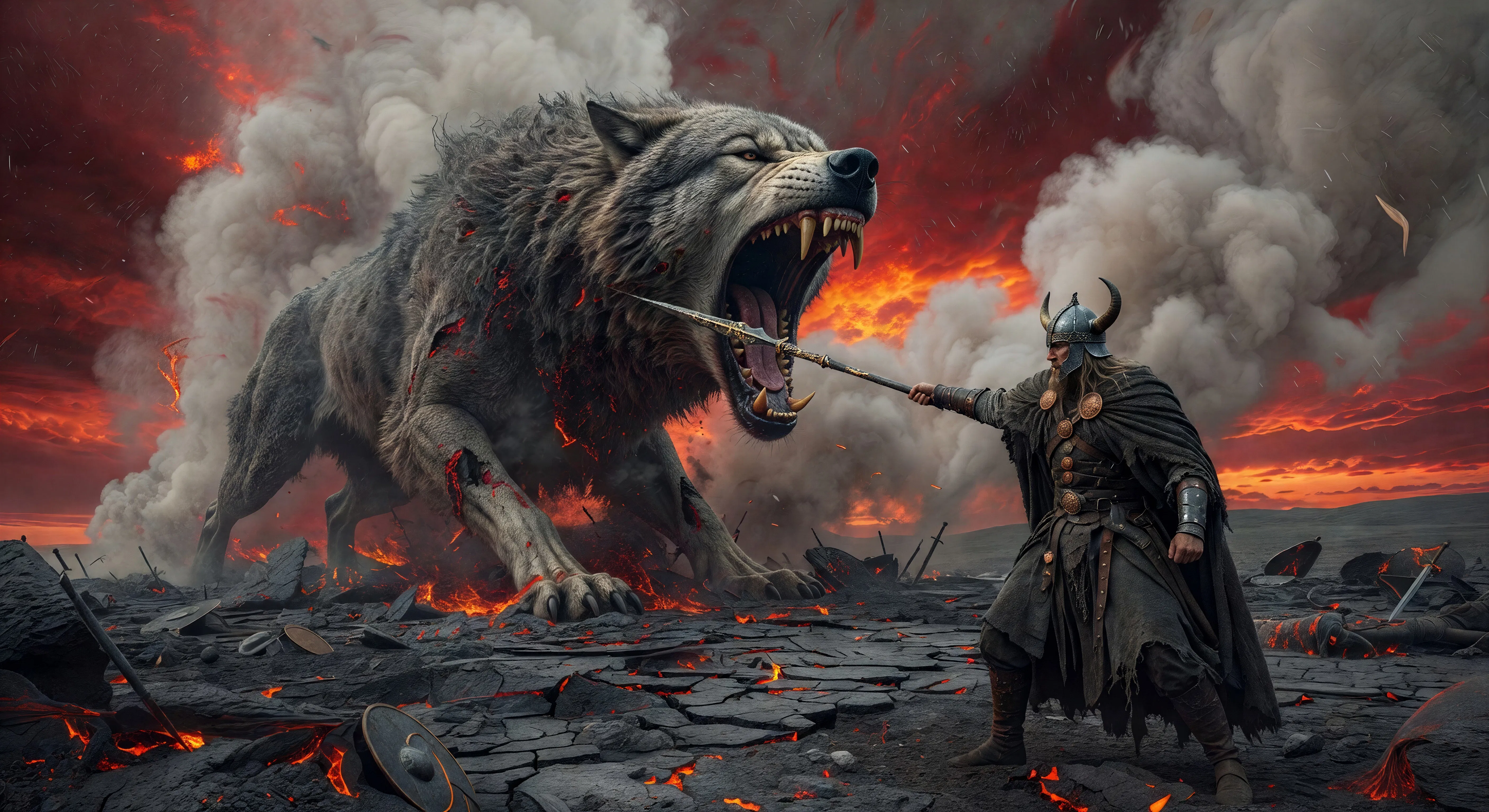 Odin and Fenrir