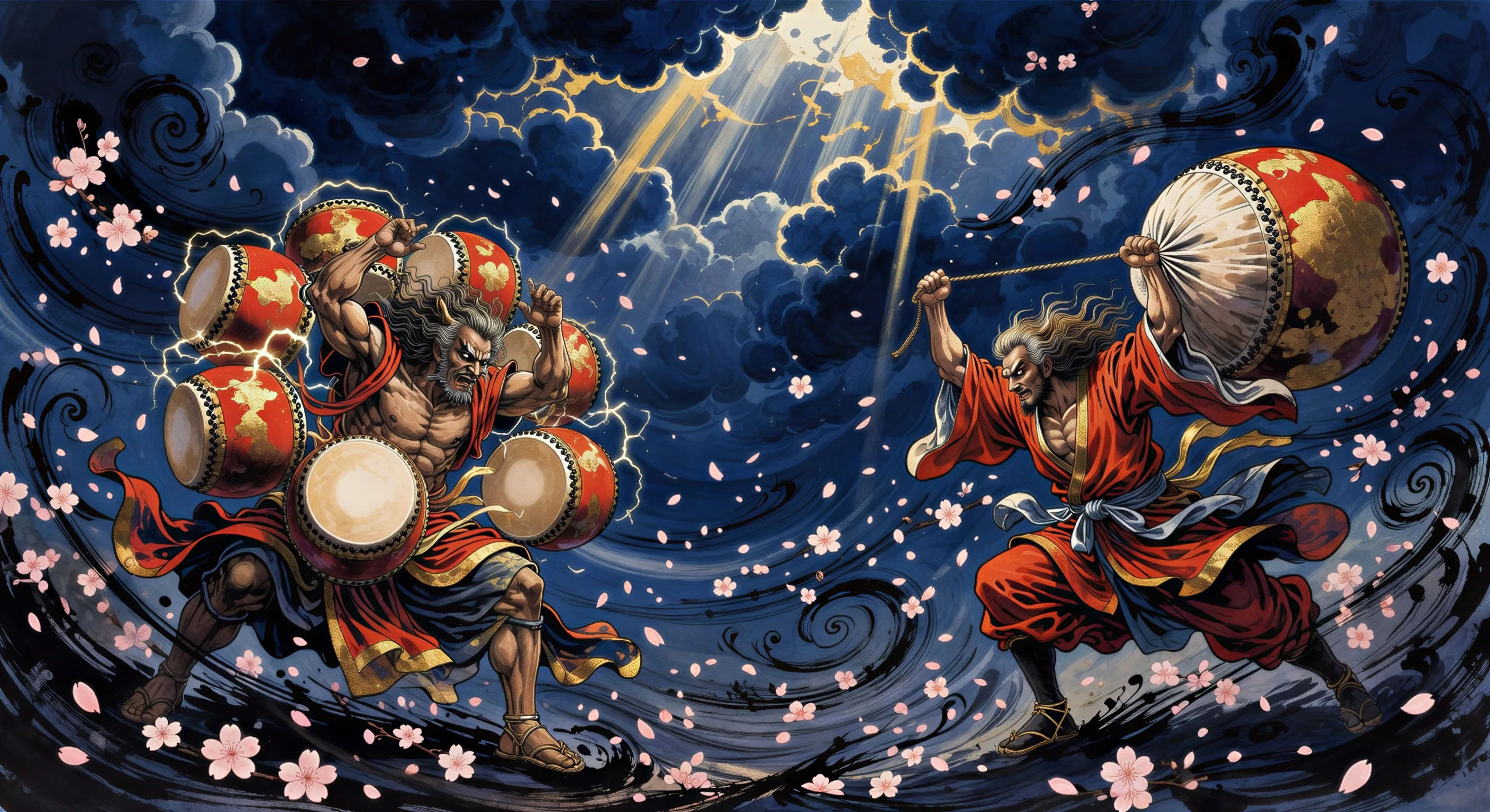 Raijin and Fujin face off