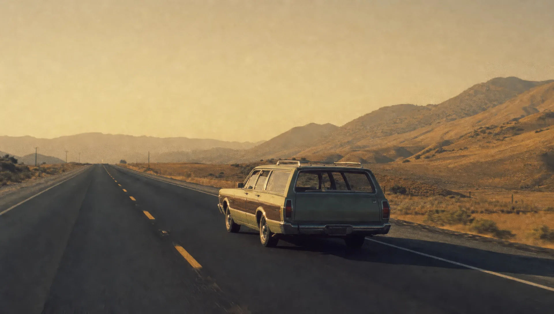 Uma viagem de carro dos anos 70