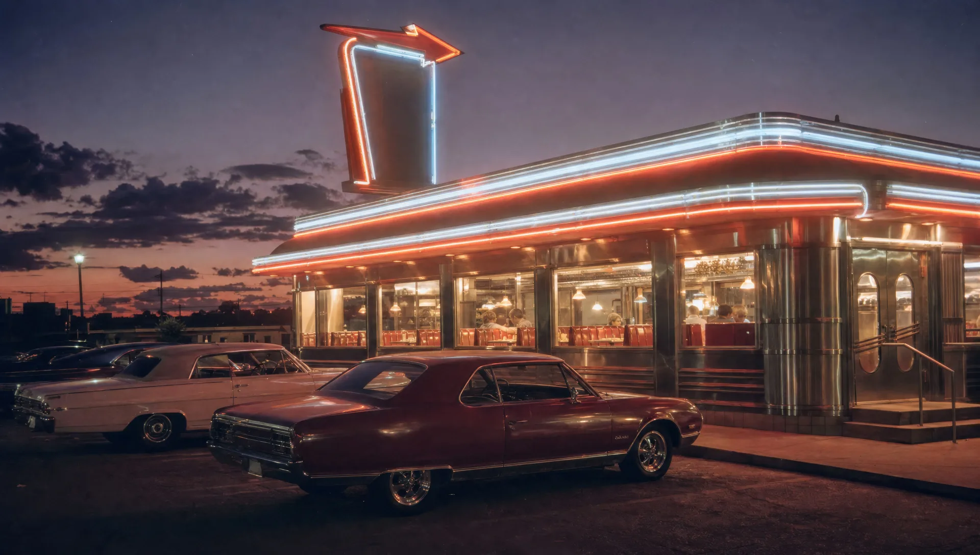 A retro roadside diner
