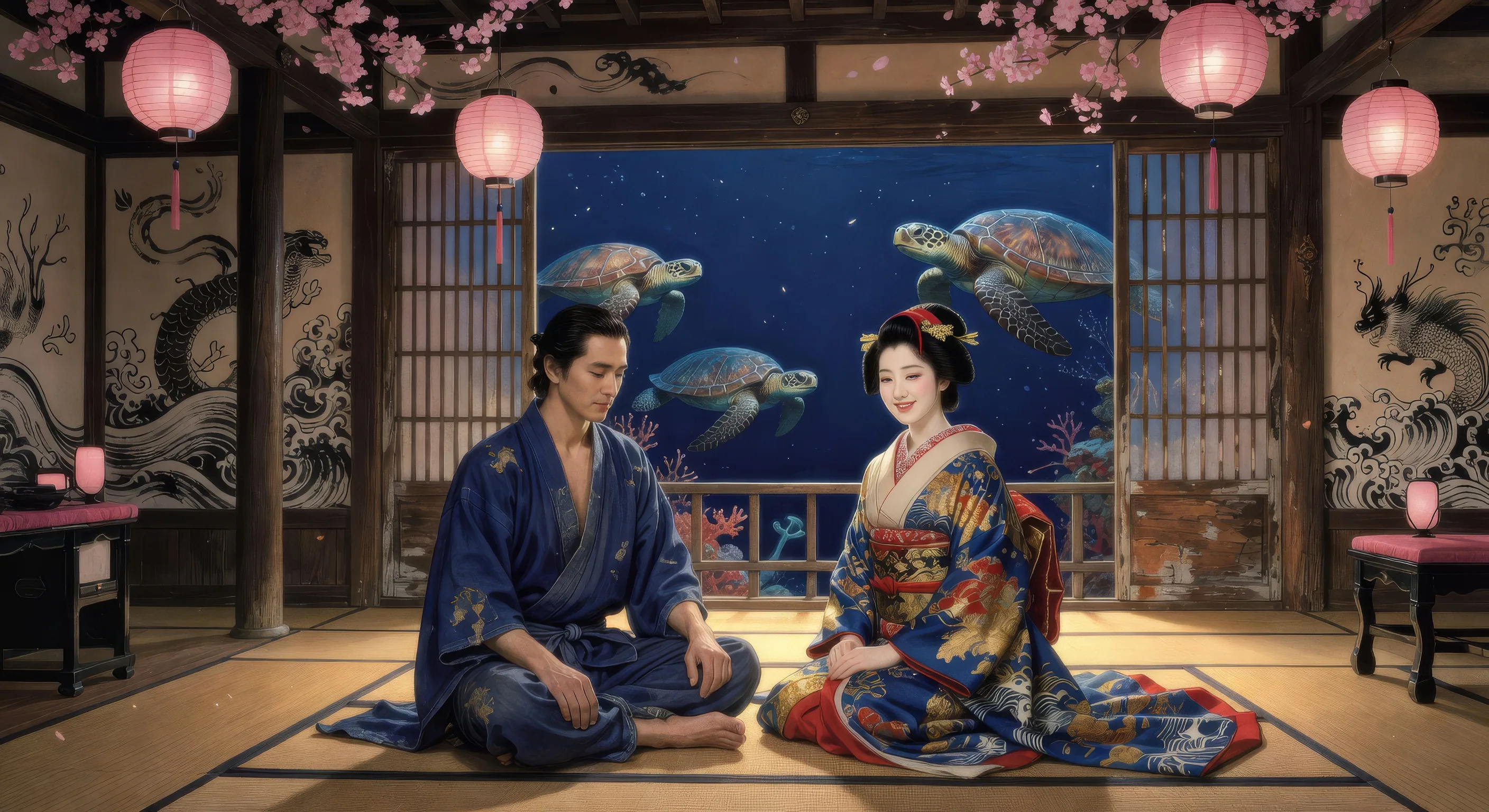 Urashima Taro at the palace