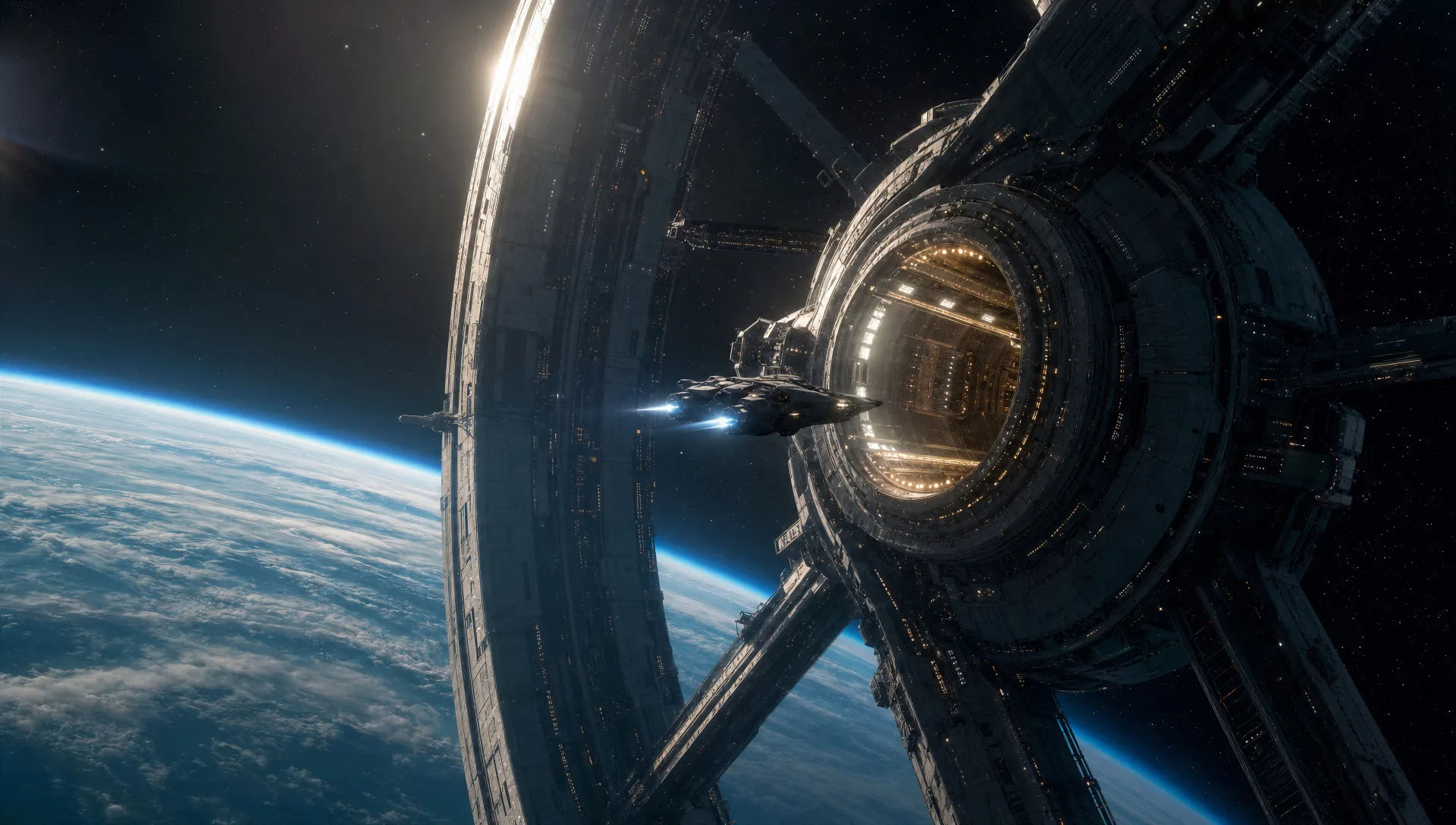 Space station docking ring