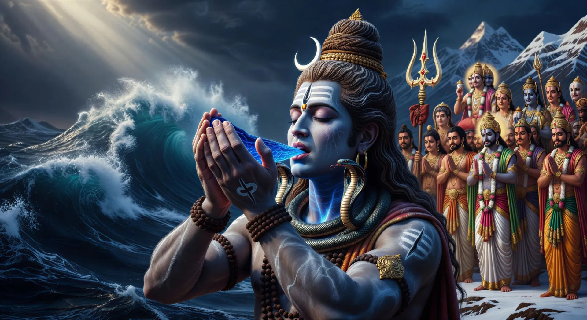 Shiva bebe o veneno halahala
