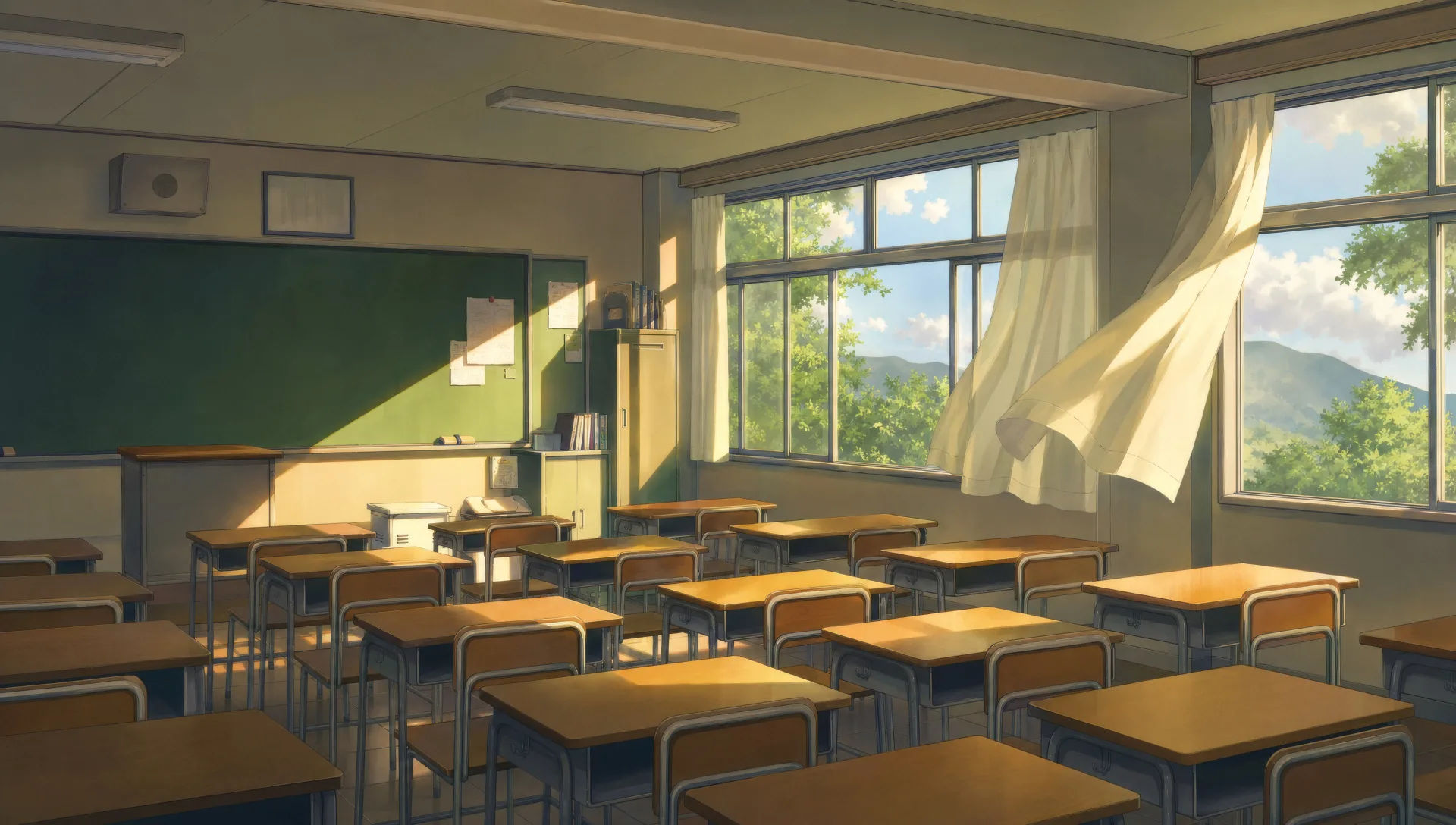 Sommerlicher Klassenzimmernachmittag