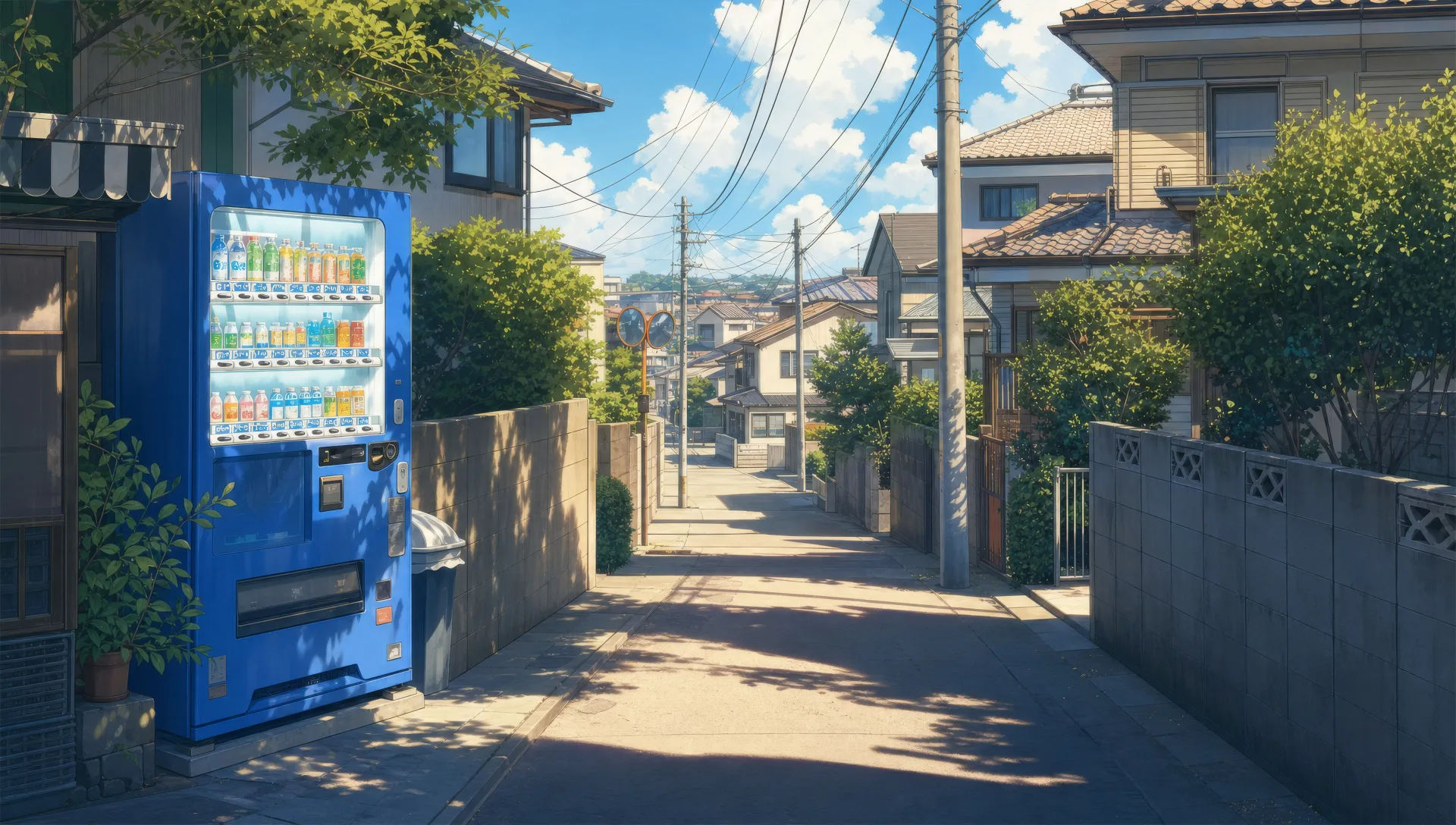 Neighbourhood street in summer