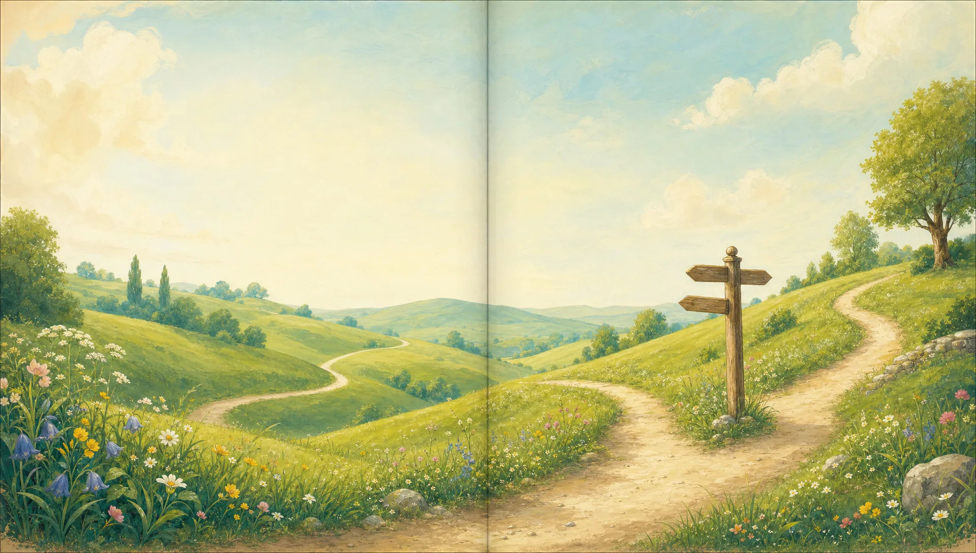 A winding path over the hills