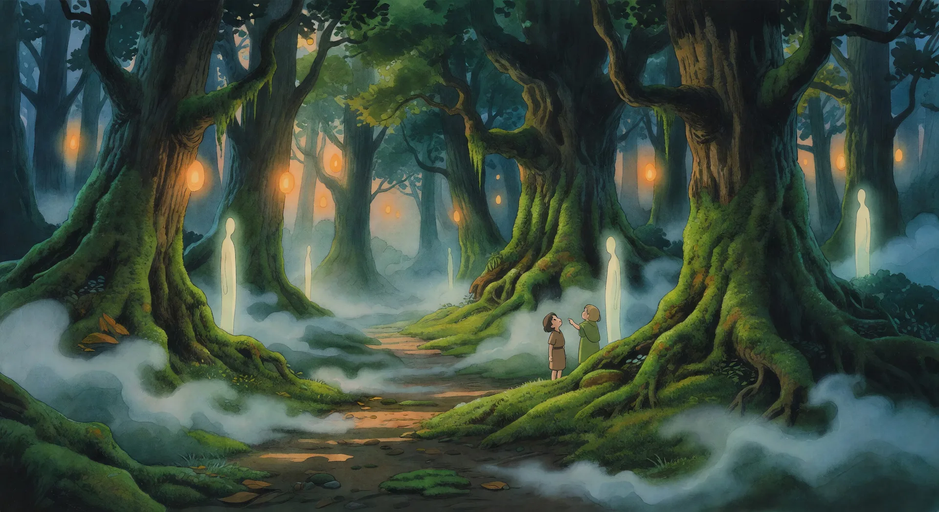 Spirit forest at dusk