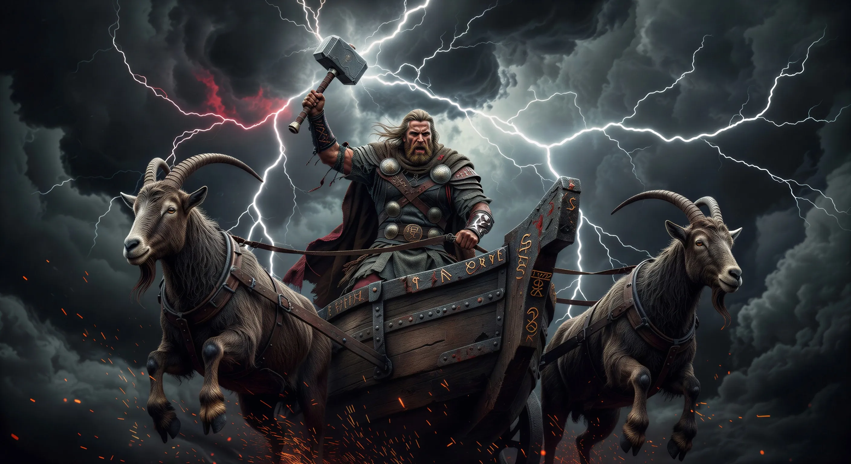 Thor in the lightning chariot