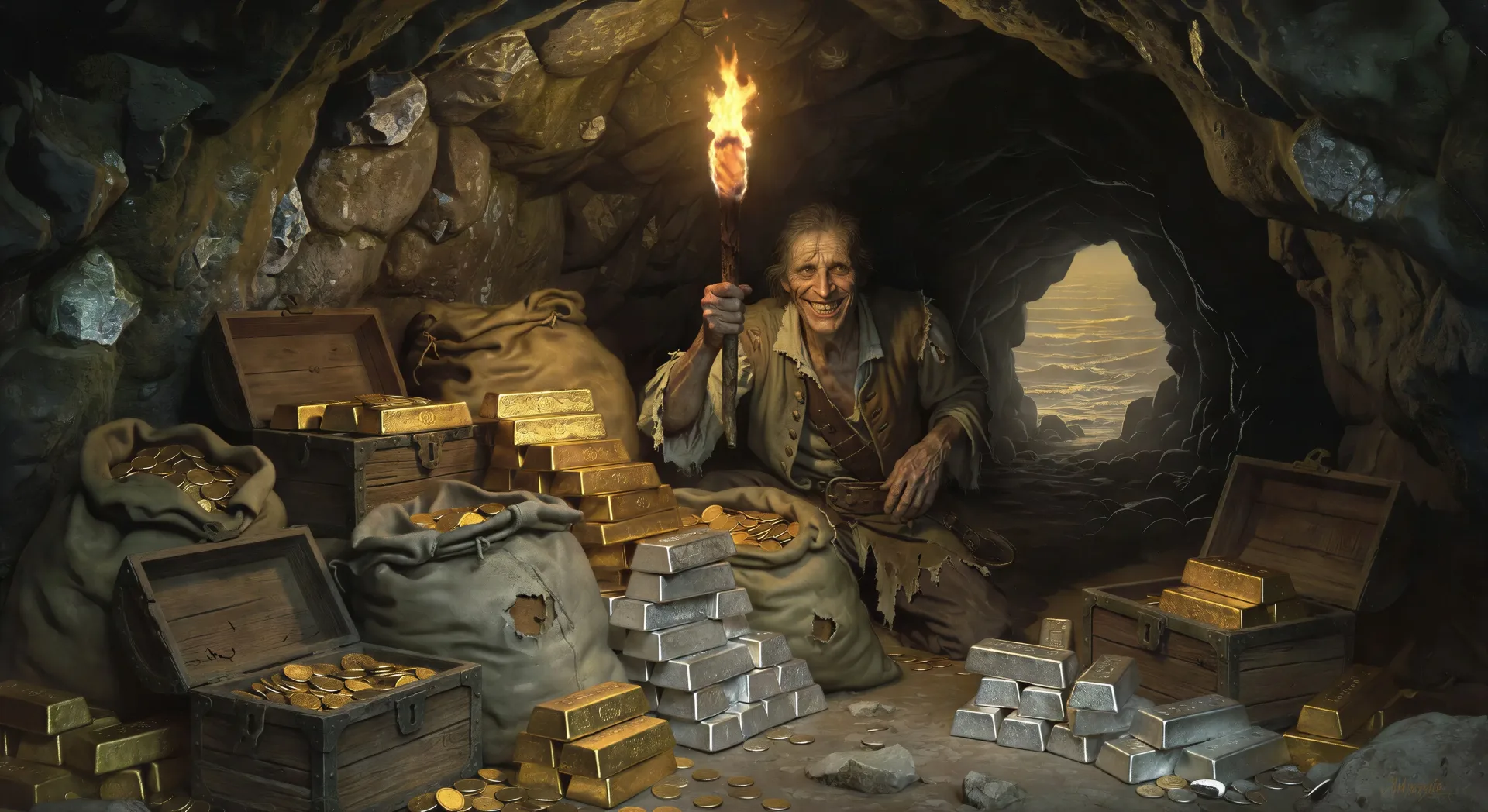Ben Gunn's cave of gold
