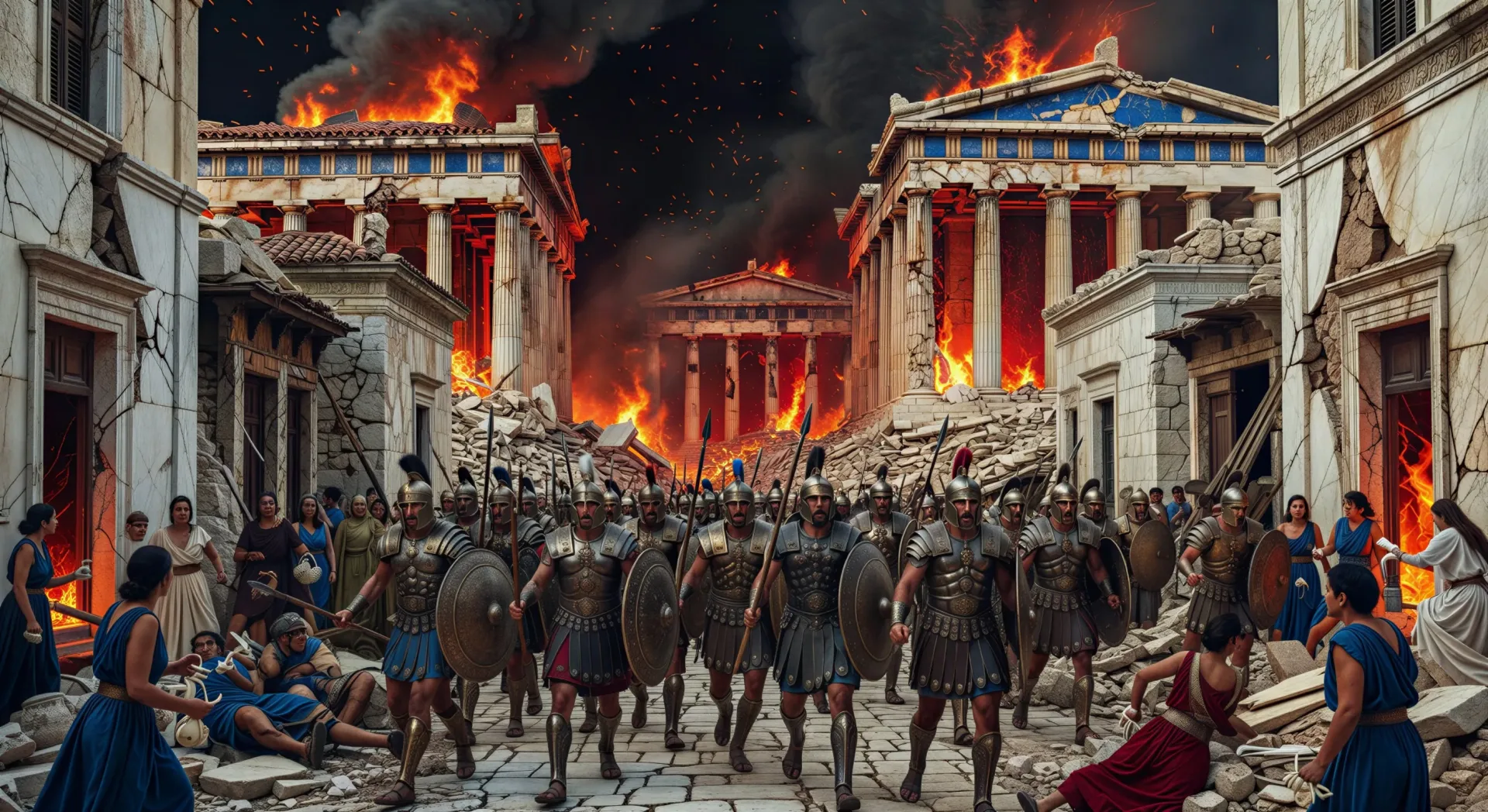 The sack of Troy at midnight