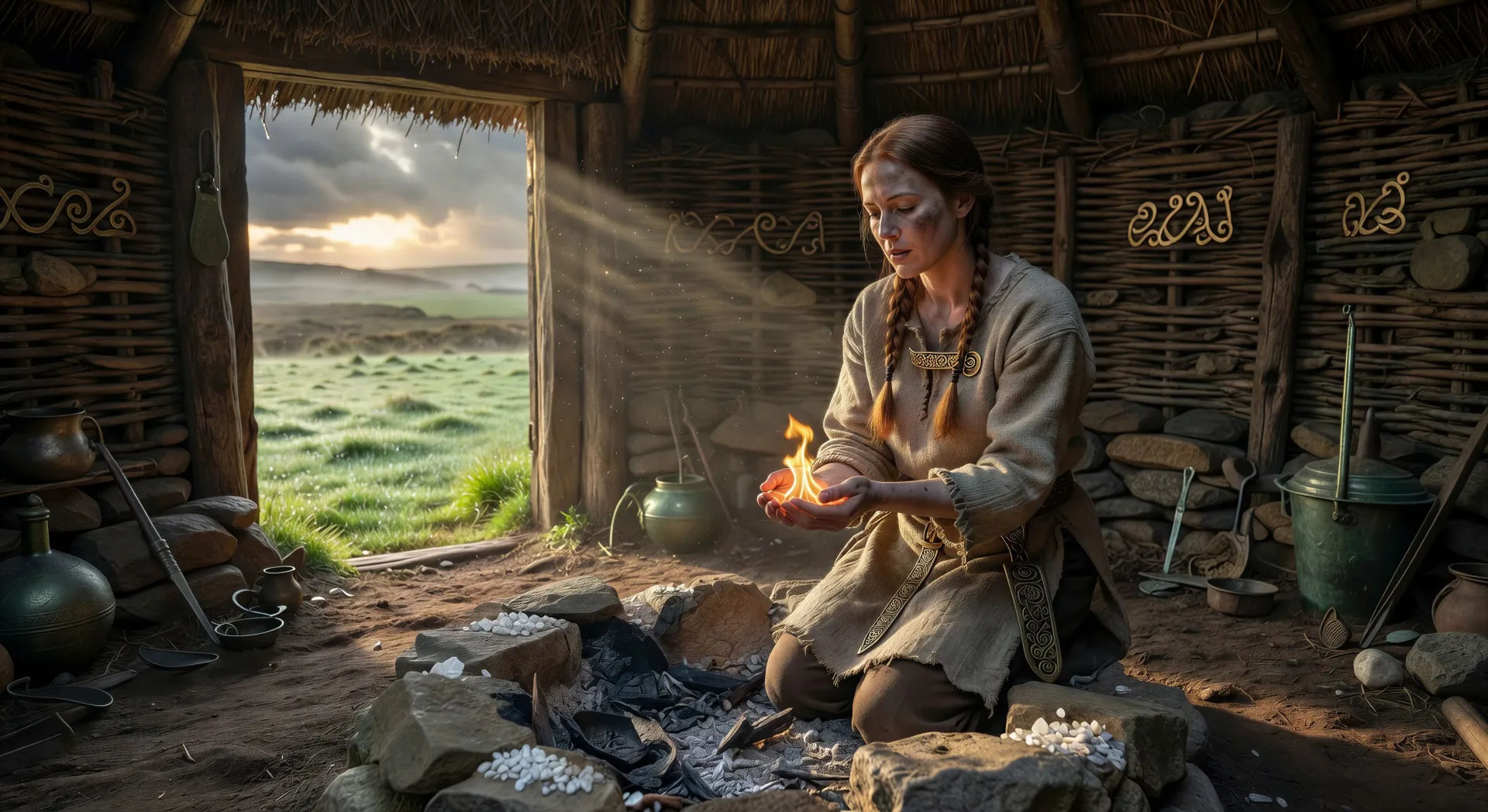 Brigid blessing the hearth