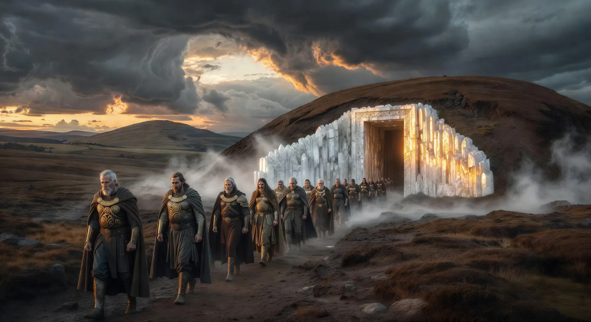 Retreat into the sídhe mound
