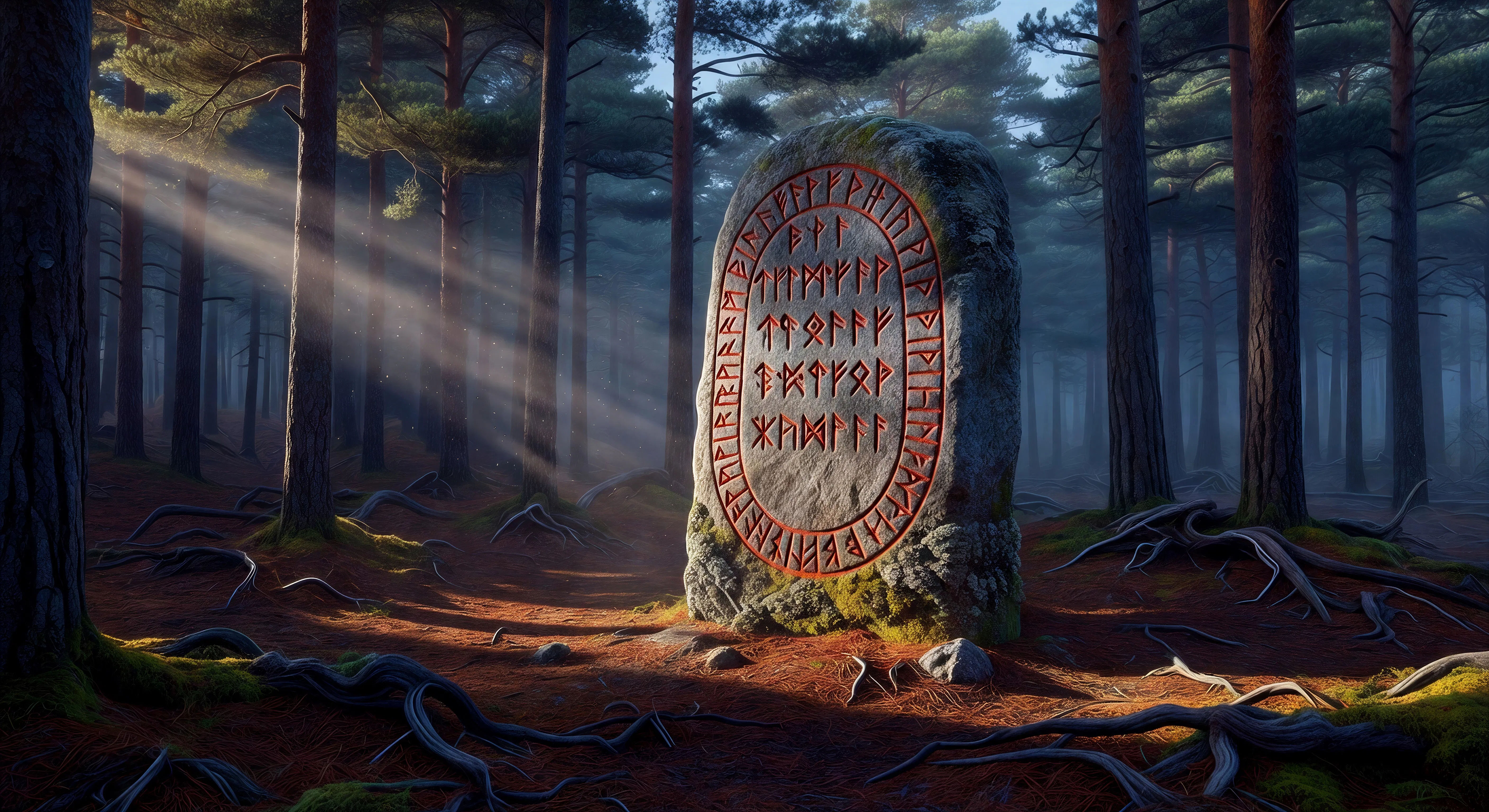 Runestone ao entardecer