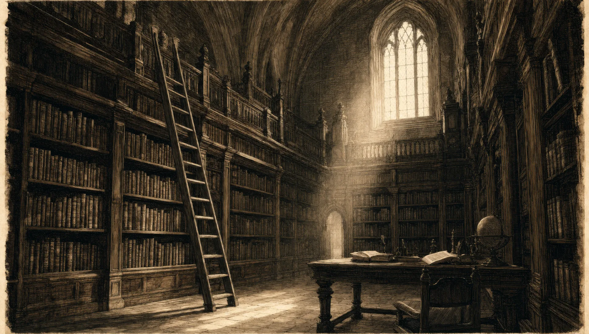 A gothic library
