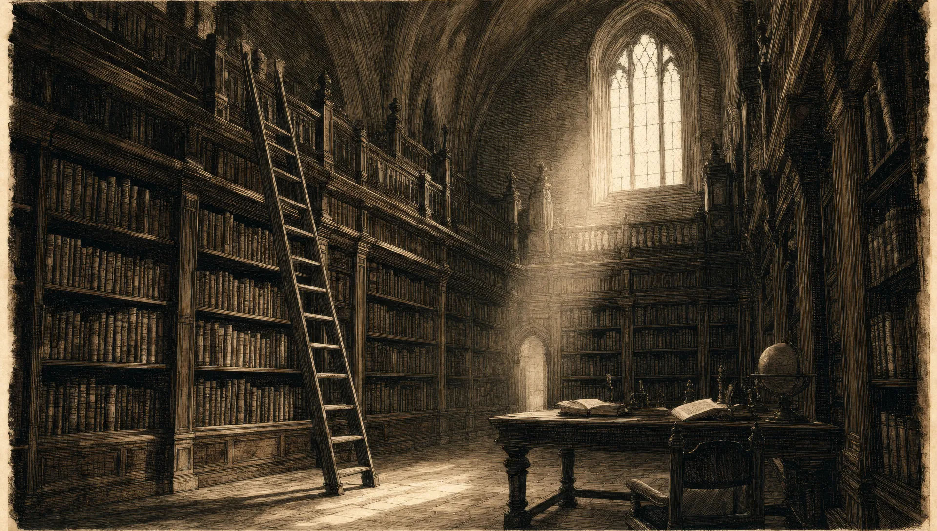 A gothic library