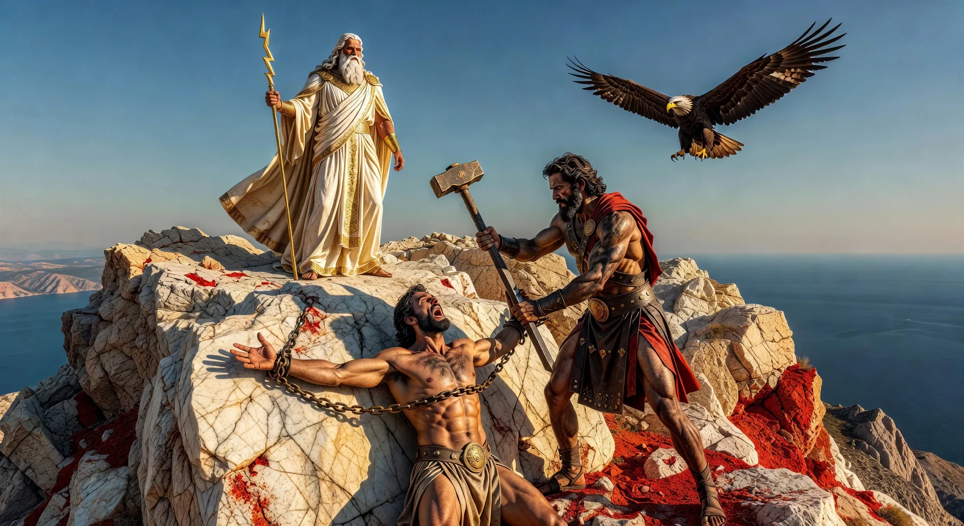 Zeus chains Prometheus