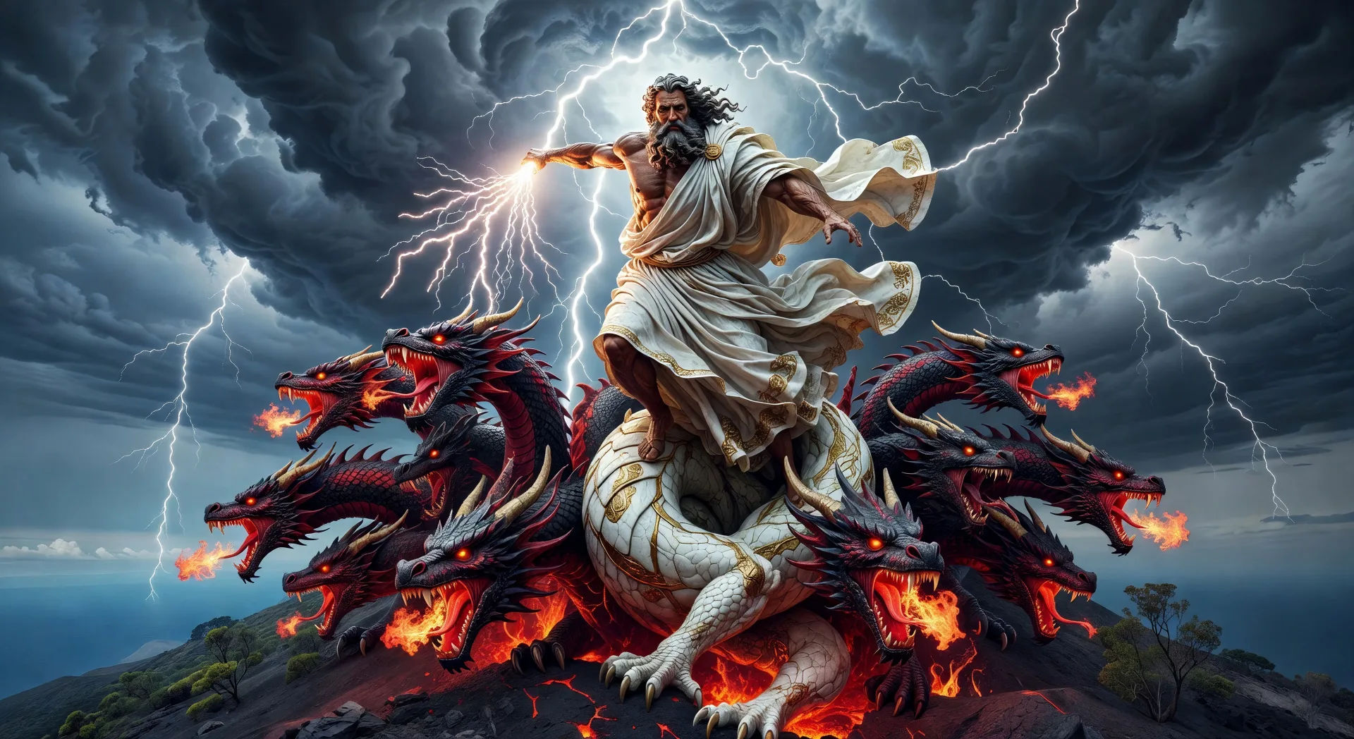 Zeus battles Typhon
